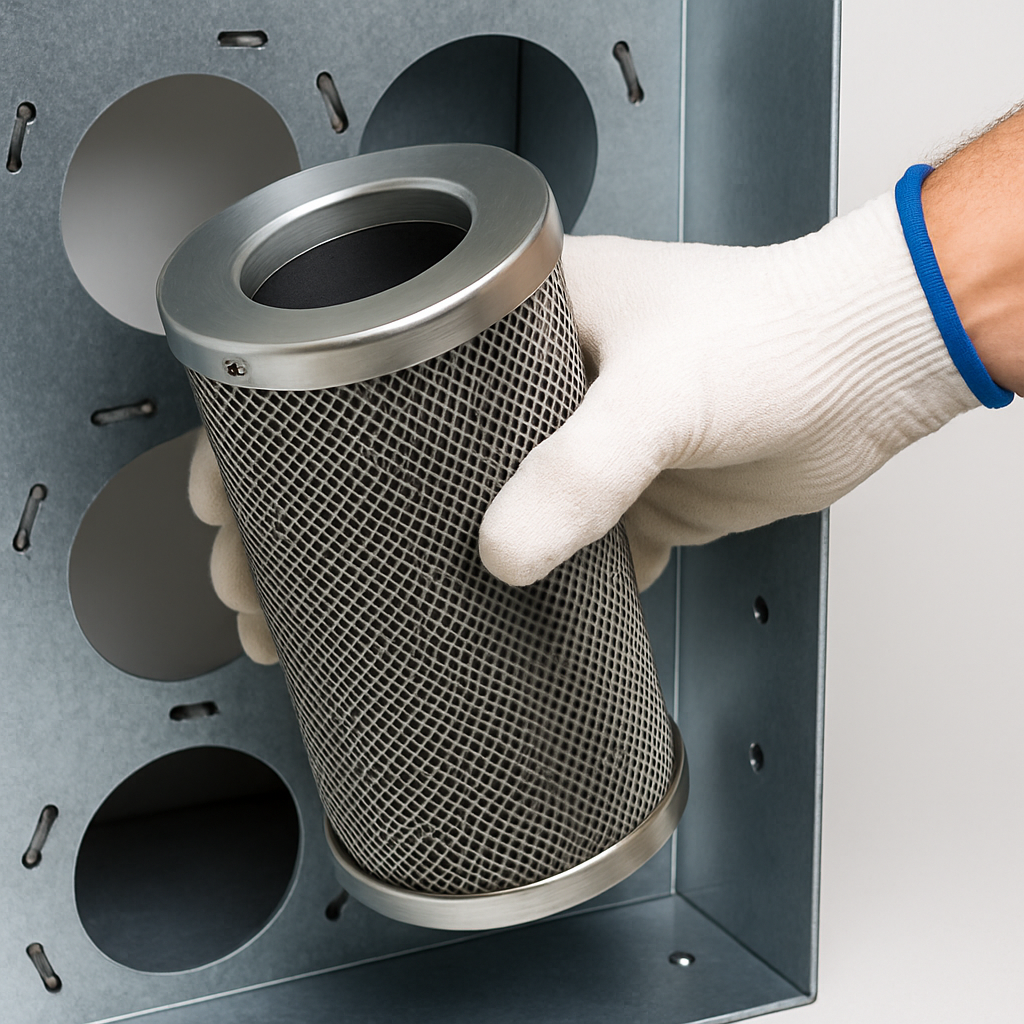 Silindirik Kartuş Filtre Tavası